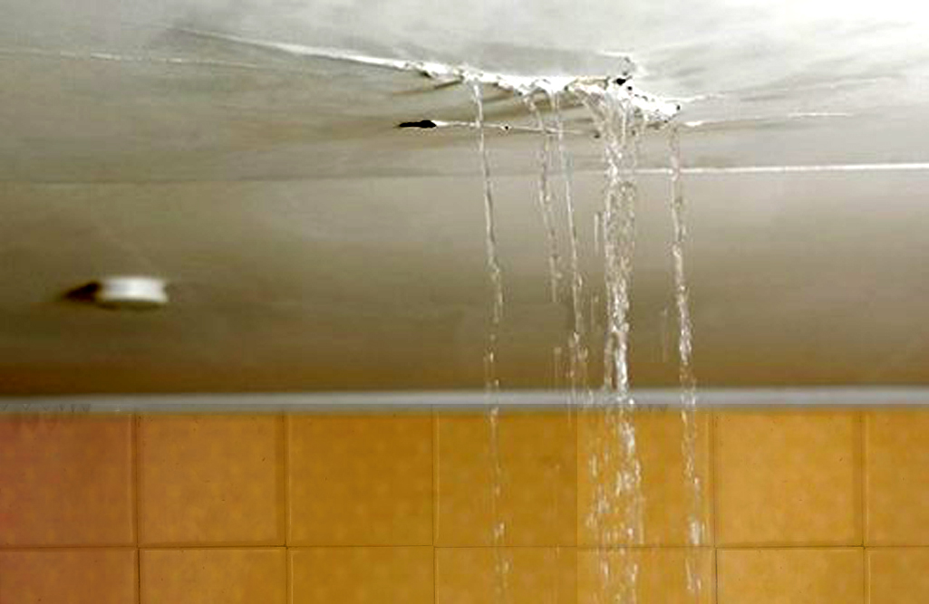 Upstairs Bathroom Leaking Water Image Of Bathroom And Closet