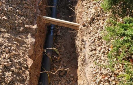 plumber+runs+new+water+line